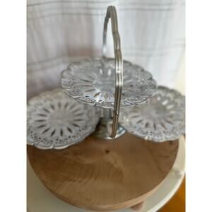 Vintage Metal 3-Tier Folding Serving Tray – Made in Hong Kong